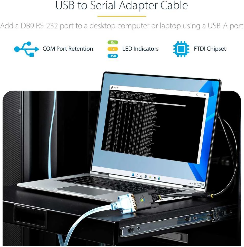 StarTech 10FT/3M USB Į NERIALĮ KABELĮ / DB9 RS232 ADAPTERIS