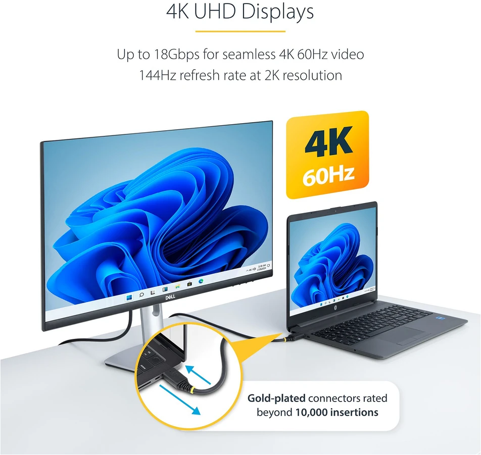 StarTech StarTech HDMI2-CABLE-4K60-10M kabelis HDMI HDMI A tipas (standartinis) Juodas