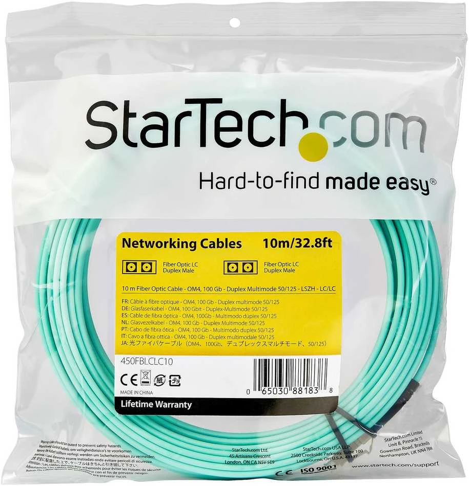 StarTech 10M OM4 FIBER OPTIC PATCH CORD