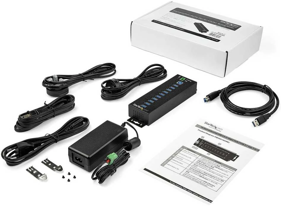 HUB USB StarTech 10x USB-A 3.2 Gen1 (HB30A10AME)