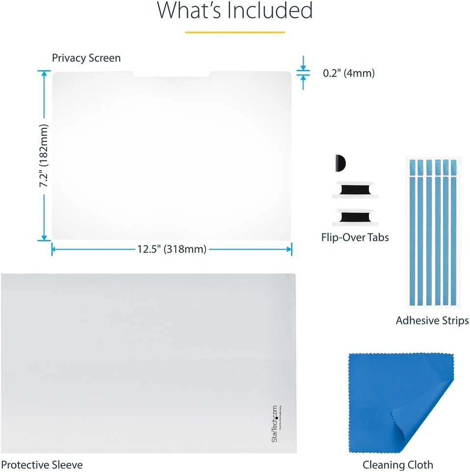 „StarTech 14LT-PRIVACY-SCREEN“ ekrano filtras. Berėmės privatumo filtro sistemos, skirtos 35,6 cm (14 colių) ekranams.