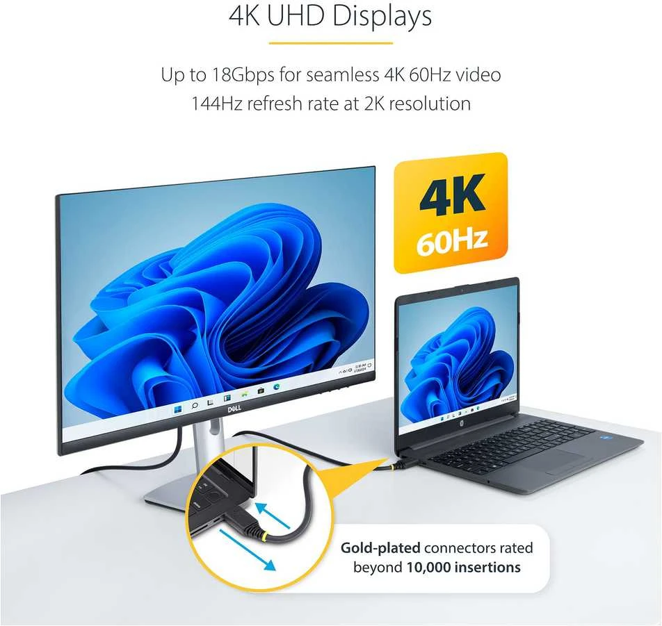 StarTech StarTech HDMI2-CABLE-4K60-15M kabelis HDMI HDMI A tipas (standartinis) Juodas