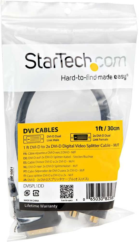 „StarTech“ 0,3 m juoda (DVISPL1DD)
