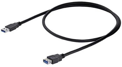Kabelis USB StarTech USB-A - USB-A 1 m Juodas (USB3SEXT1MBK)