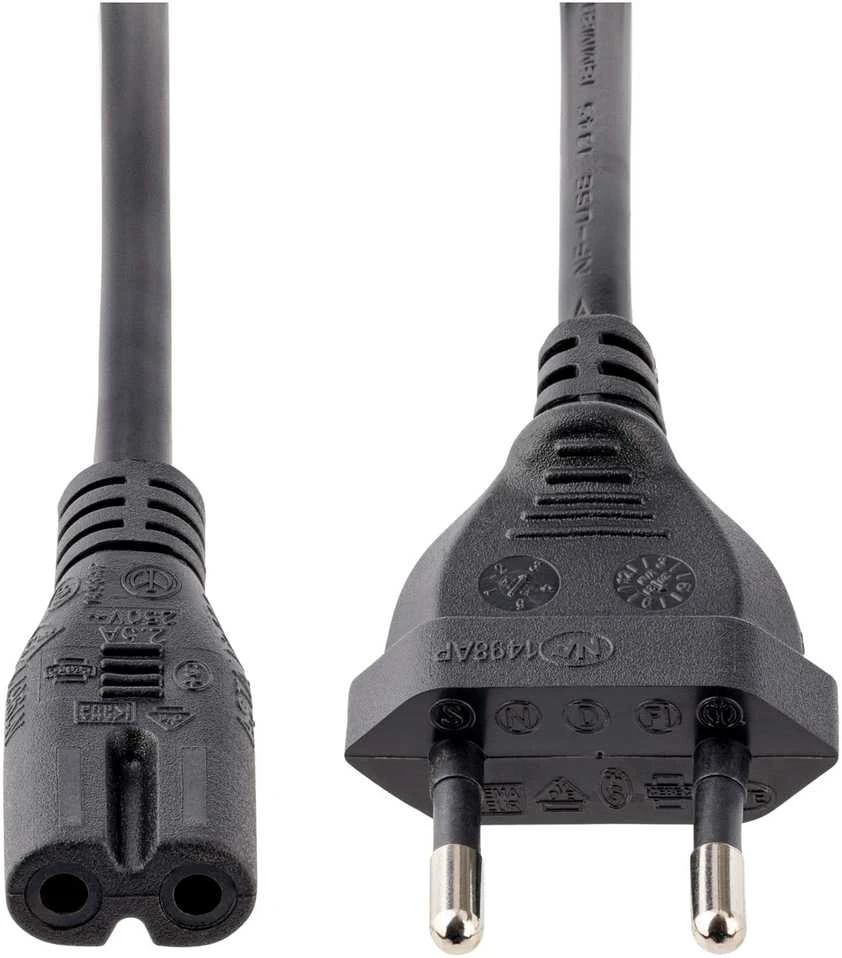 StarTech EU - C7 maitinimo kabelis, 1 m, juodas (PXTNB2SEU1M)