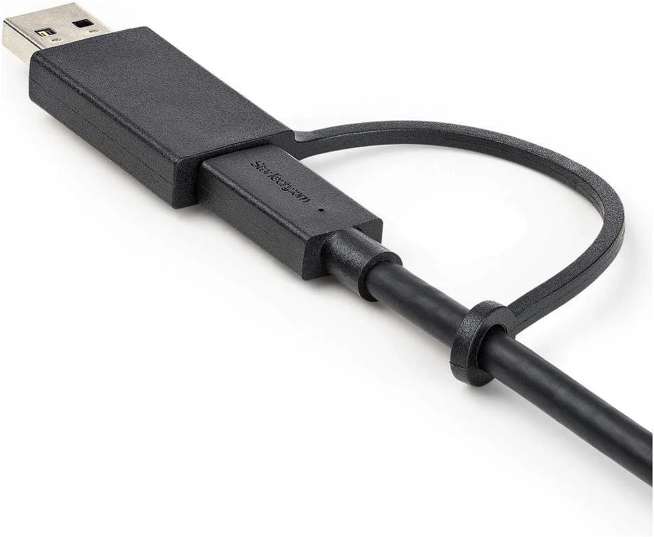 Kabelis USB StarTech USB-A + USB-C - USB-C 1 m Juodas (USBCCADP)