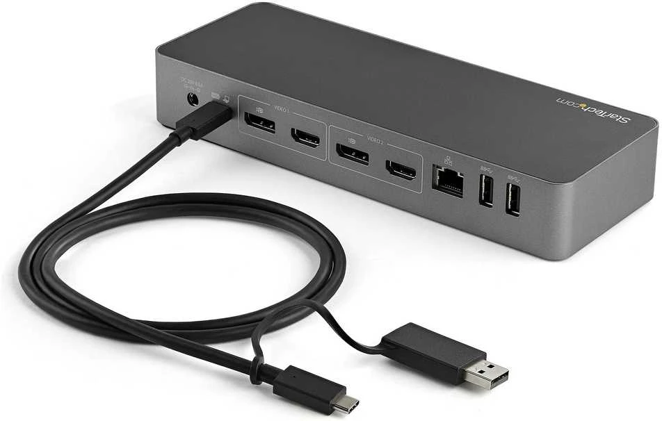 Kabelis USB StarTech USB-A + USB-C - USB-C 1 m Juodas (USBCCADP)