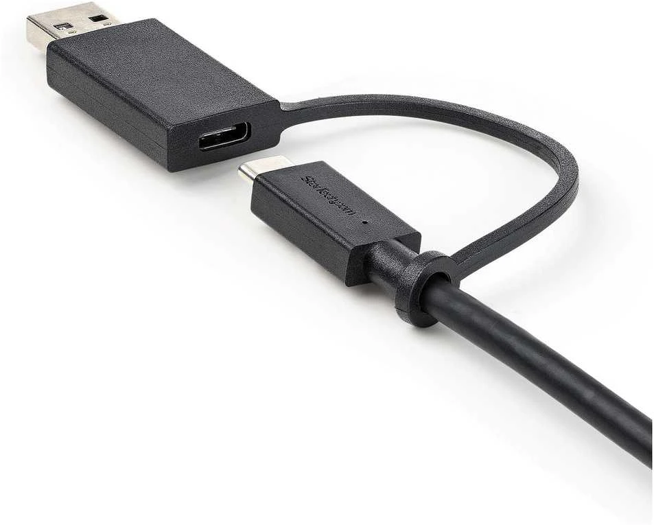 Kabelis USB StarTech USB-A + USB-C - USB-C 1 m Juodas (USBCCADP)
