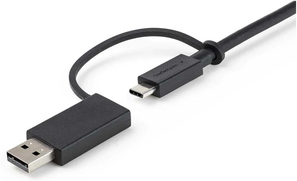 Kabelis USB StarTech USB-A + USB-C - USB-C 1 m Juodas (USBCCADP)