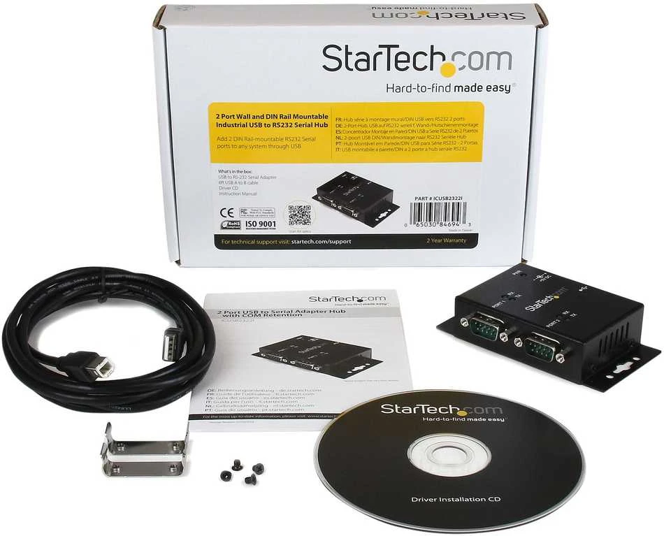 USB - RS232 adapteris Startech ICUSB2322I Juodas