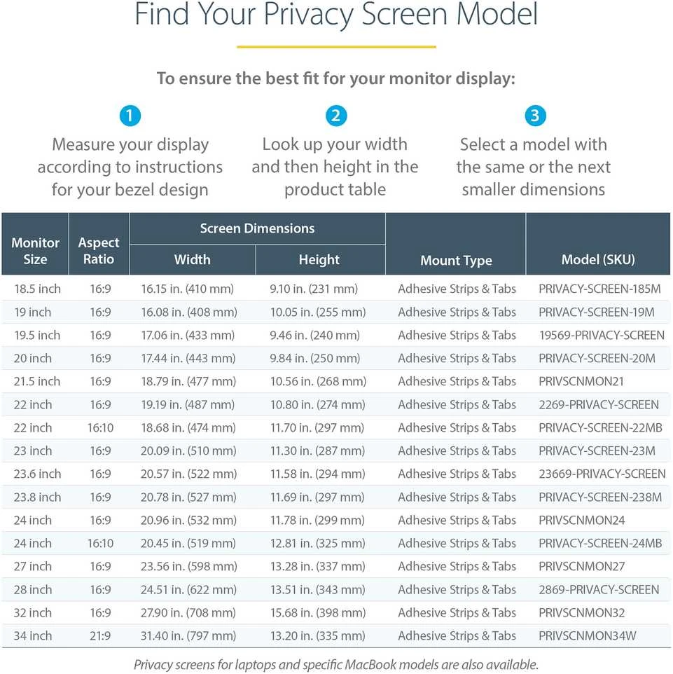 Monitorius Monitoriaus privatumo filtras Startech PRIVACY-SCREEN-20M