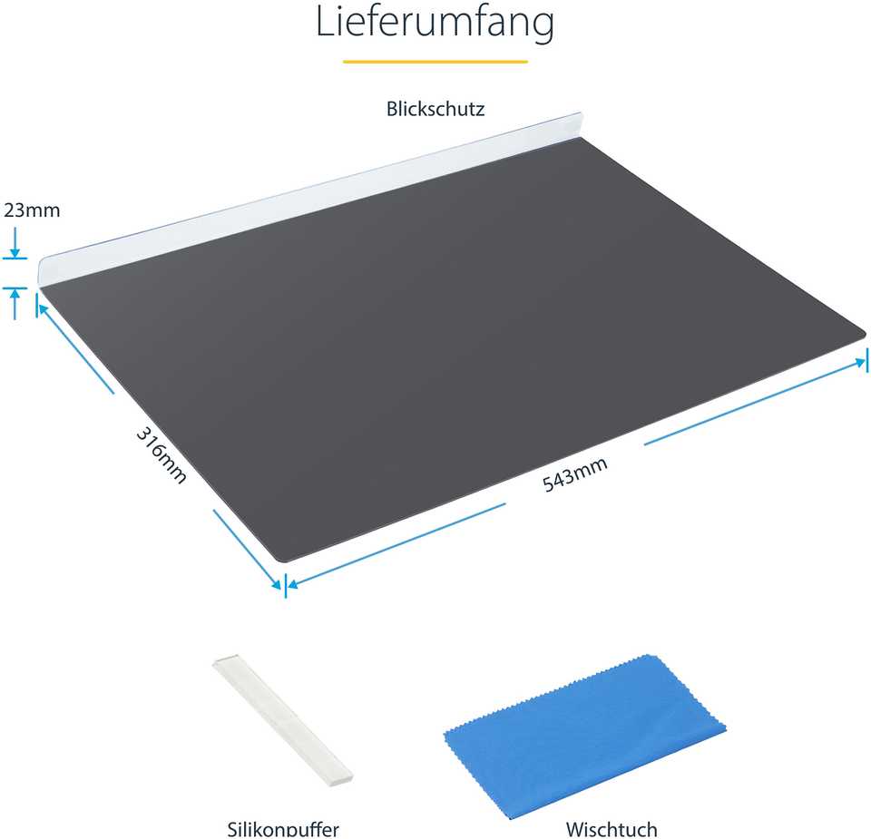 StarTech 23.8IN MONITORIUS PRIVACY SCREEN/HANGING ACRYLIC FILTER/SHIELD