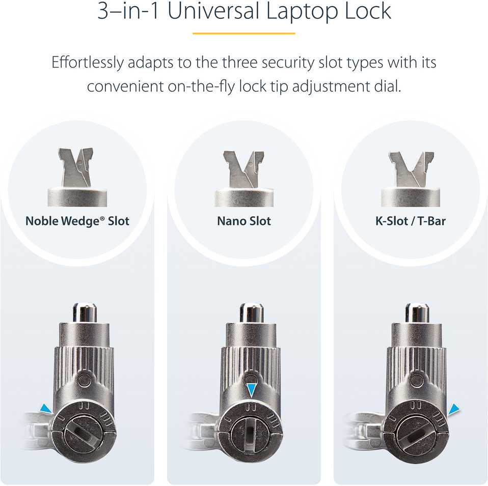 Linka zabezpieczająca StarTech 2 m (UNIVKA25-LAPTOP-LOCK)