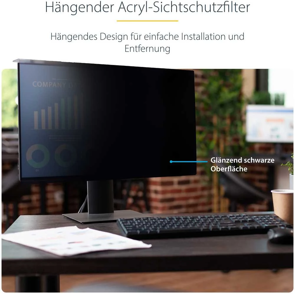 Filtras StarTech StarTech 2769A-PRIVACY-SCREEN 61 cm (24 colių) ekranui. Berėmės privatumo filtro ekrano apsaugai.