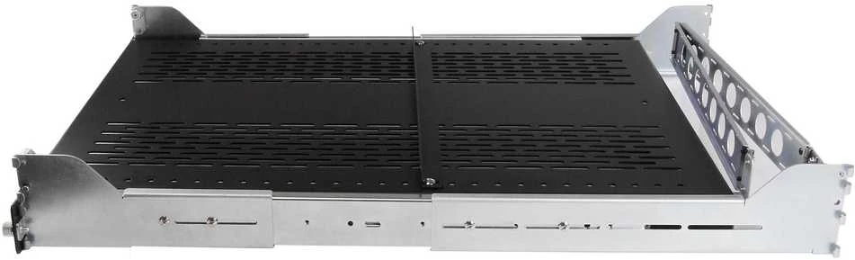 StarTech.com 2U ventiliuojama stumdoma serverio lentyna su kabelių tvarkymo laikikliu – 27,7–31,6 col. reguliuojamo montavimo gylio – 50 svarų – 19 colių serverio dėklo lentyna įrangos lentynai – 24 col. gylio, reguliuojamo aukščio lentyna, plieninė, juoda, sidabrinė, 8,2kg