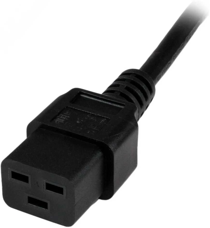 StarTech.com CEE7 / IEC 320 C19 2.0m Juoda 2 m CEE7/7 C19 šakotuvas