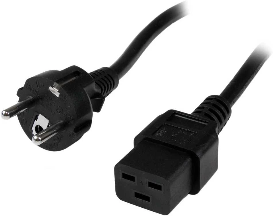 StarTech.com CEE7 / IEC 320 C19 2.0m Juoda 2 m CEE7/7 C19 šakotuvas
