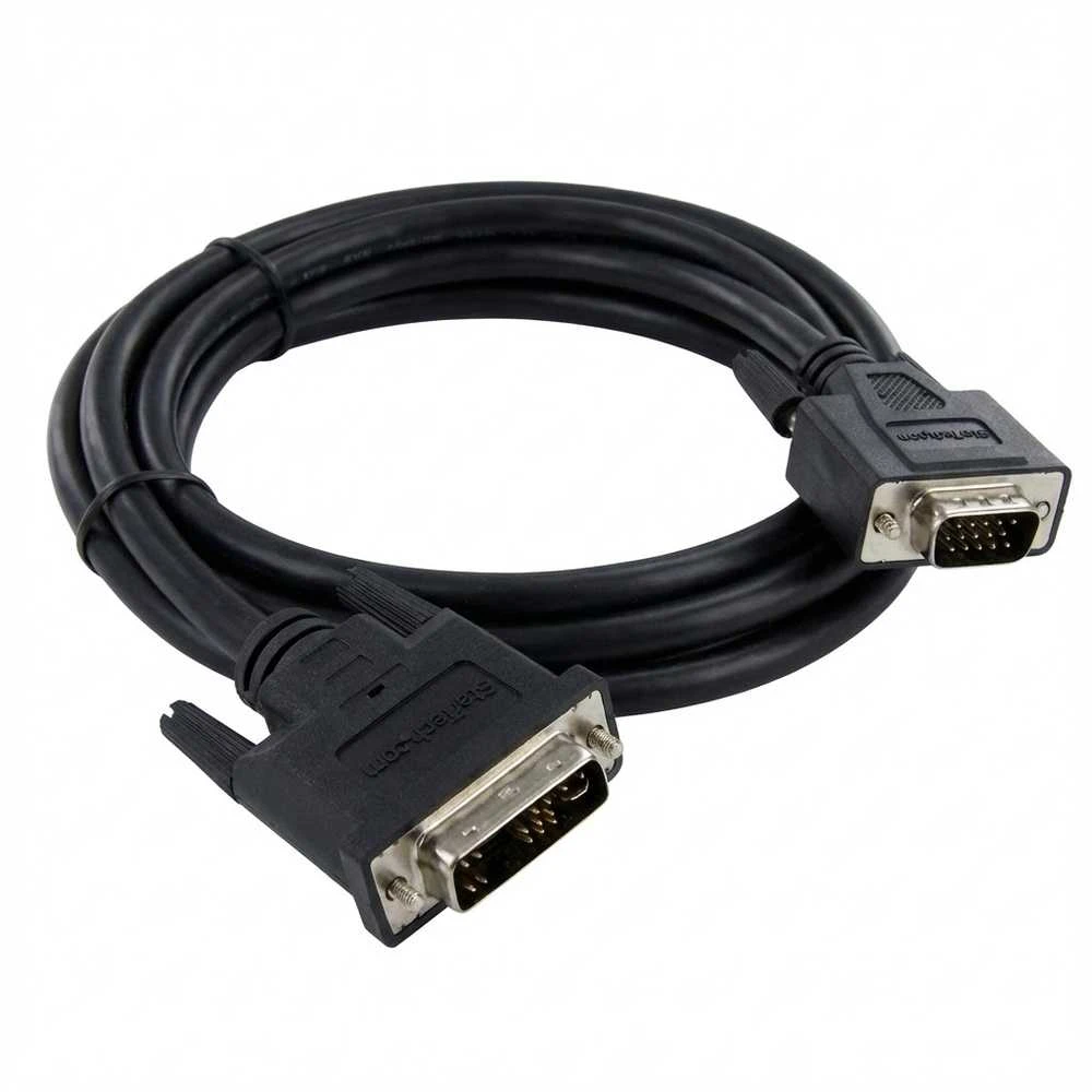 Kabelis StarTech DVI- A - D- Sub (VGA) Juodas (DVIVGAMM2M)