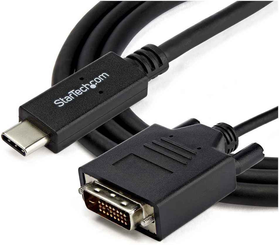 Kabelis USB StarTech USB-C - DVI-D 2 m Juodas (CDP2DVIMM2MB)