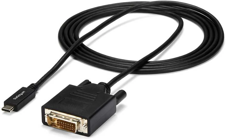 Kabelis USB StarTech USB-C - DVI-D 2 m Juodas (CDP2DVIMM2MB)