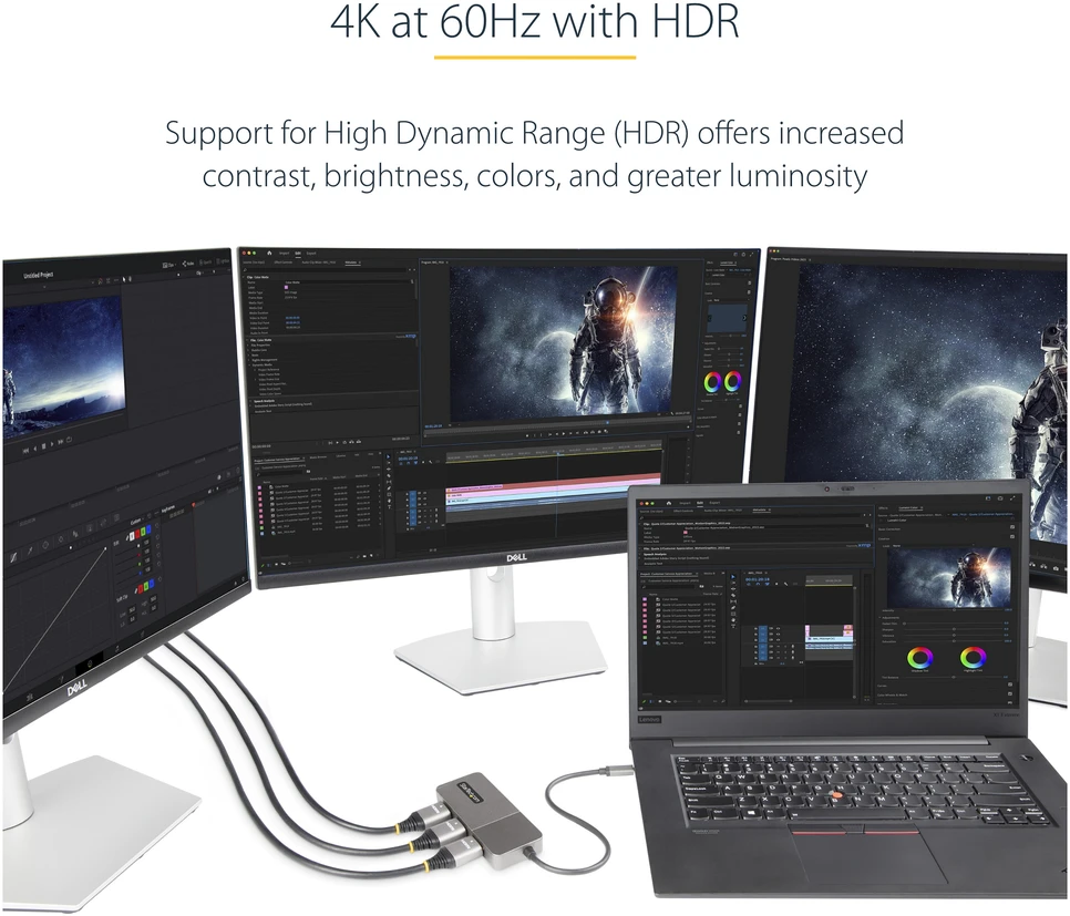 StarTech 3-PORT USB-C MST HUB 4K 60HZ/TRIPLE 4K 60HZ WINDOWS ONLY