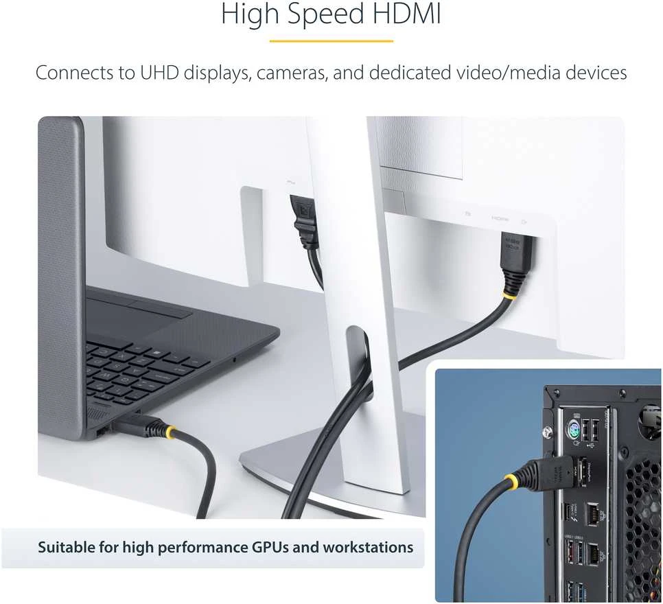 „StarTech“ didelės spartos HDMI kabelis, 30 cm, HDMI/laidas/4K 60Hz/HDR10/ARC
