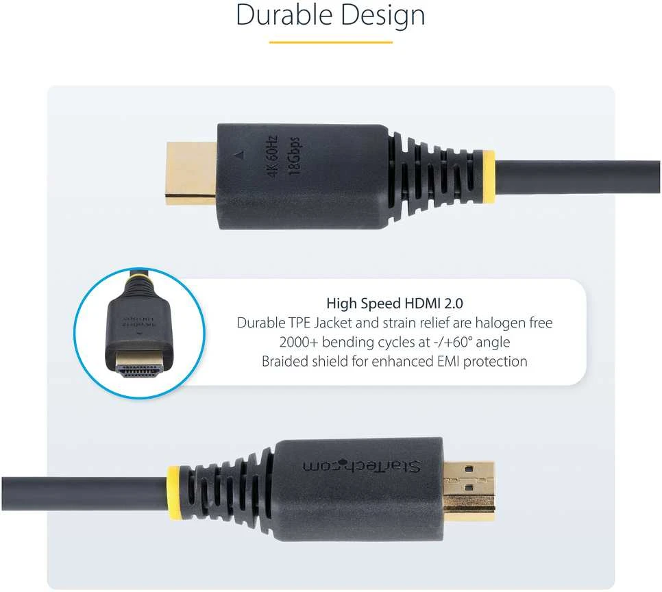 „StarTech“ didelės spartos HDMI kabelis, 30 cm, HDMI/laidas/4K 60Hz/HDR10/ARC