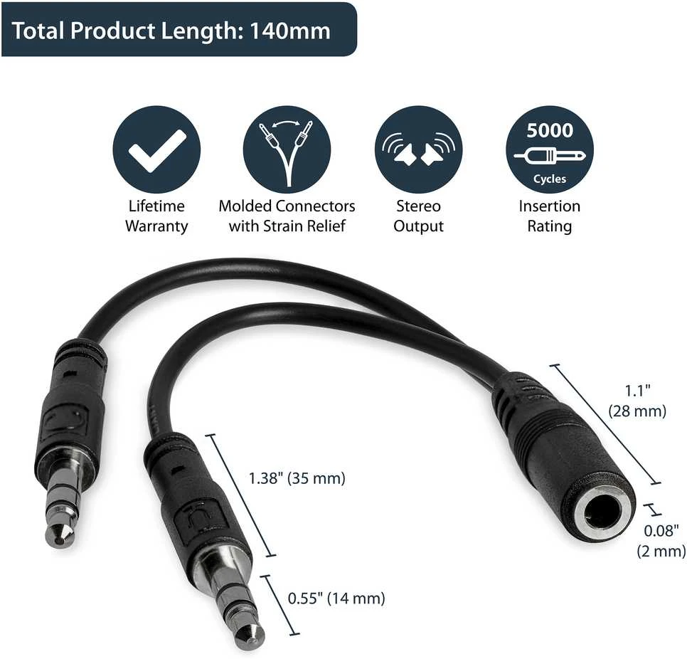 StarTech Cablexpert 4pin TRRS CTIA ausinių adapte
