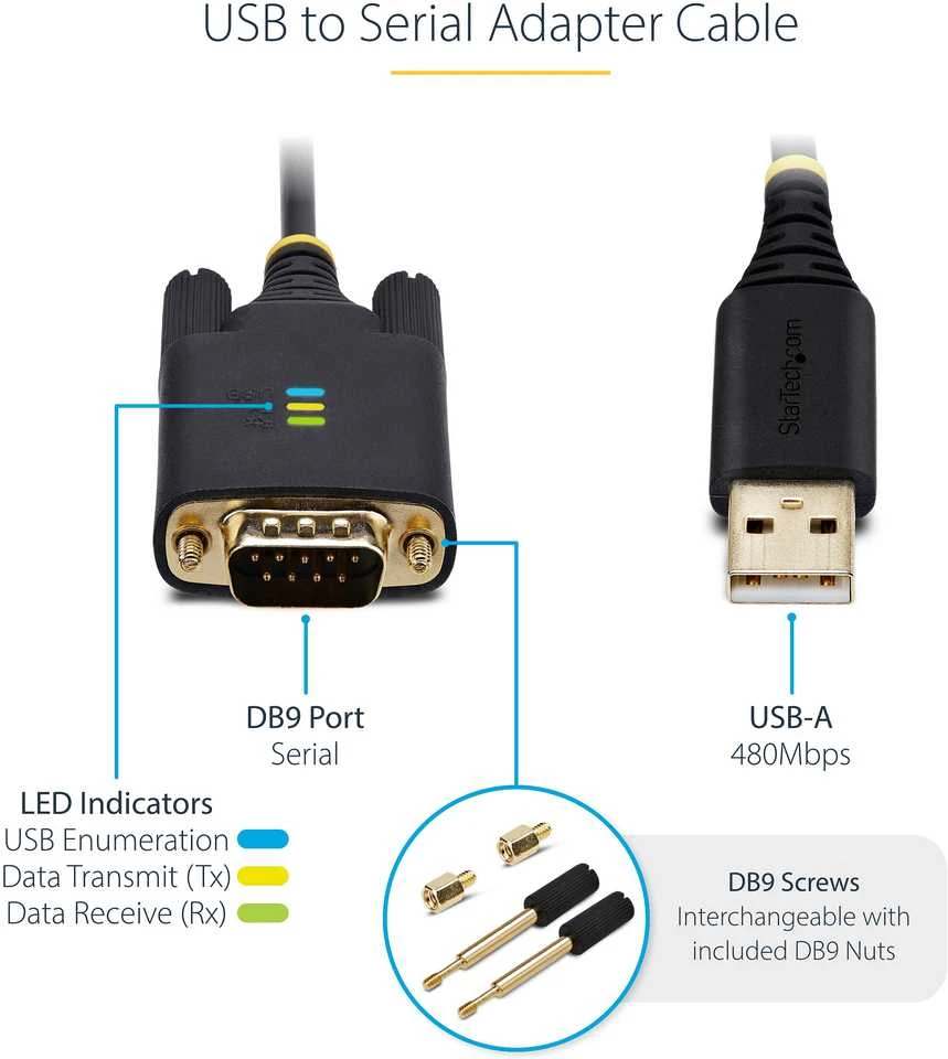 StarTech 3FT/1M USB PRIE NERIALIOJO KABELIO/.