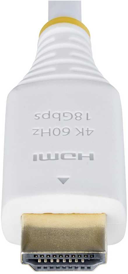Kabelis StarTech HDMI - HDMI 3m baltas (HDMI2-CABLE-4K60-10W)