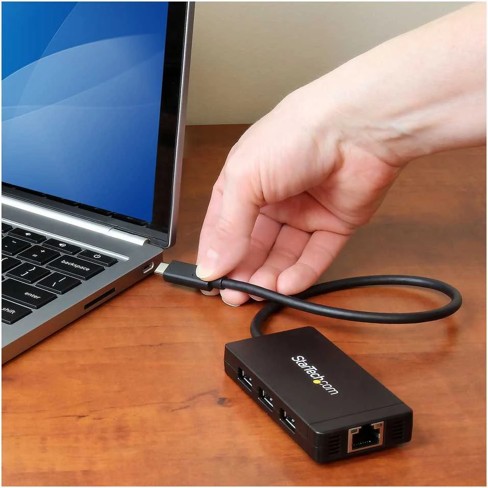 StarTech USB HUB 1x RJ-45 + 3x USB-A 3.0 (HB30C3A1GE)