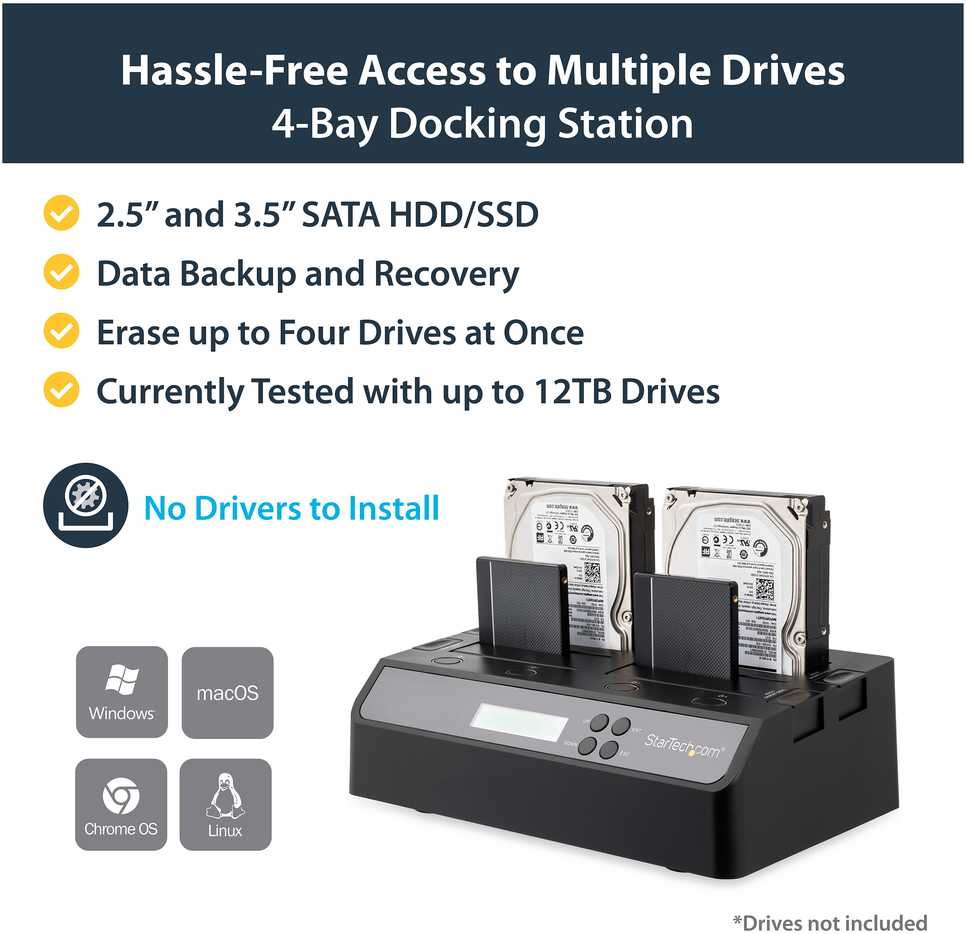 Kietasis diskas Doko stotelė StarTech 2.5''/3.5'' SATA - USB 3.2 Gen 1/eSATA (SATDOCK4U3RE)