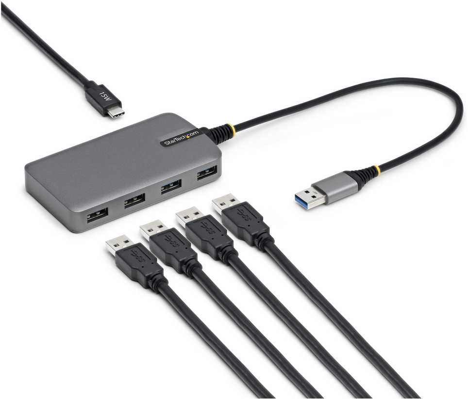 HUB USB StarTech STARTECH.COM 4-Port USB-A Hub 5Gbps Busbetrieben Typ A auf 4x USB-A 3.0 Hub USB-C-įkroviklis Port Mini Reisehub-Verteiler USB Splitter