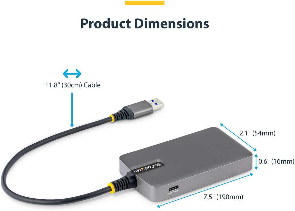 HUB USB StarTech STARTECH.COM 4-Port USB-A Hub 5Gbps Busbetrieben Typ A auf 4x USB-A 3.0 Hub USB-C-įkroviklis Port Mini Reisehub-Verteiler USB Splitter