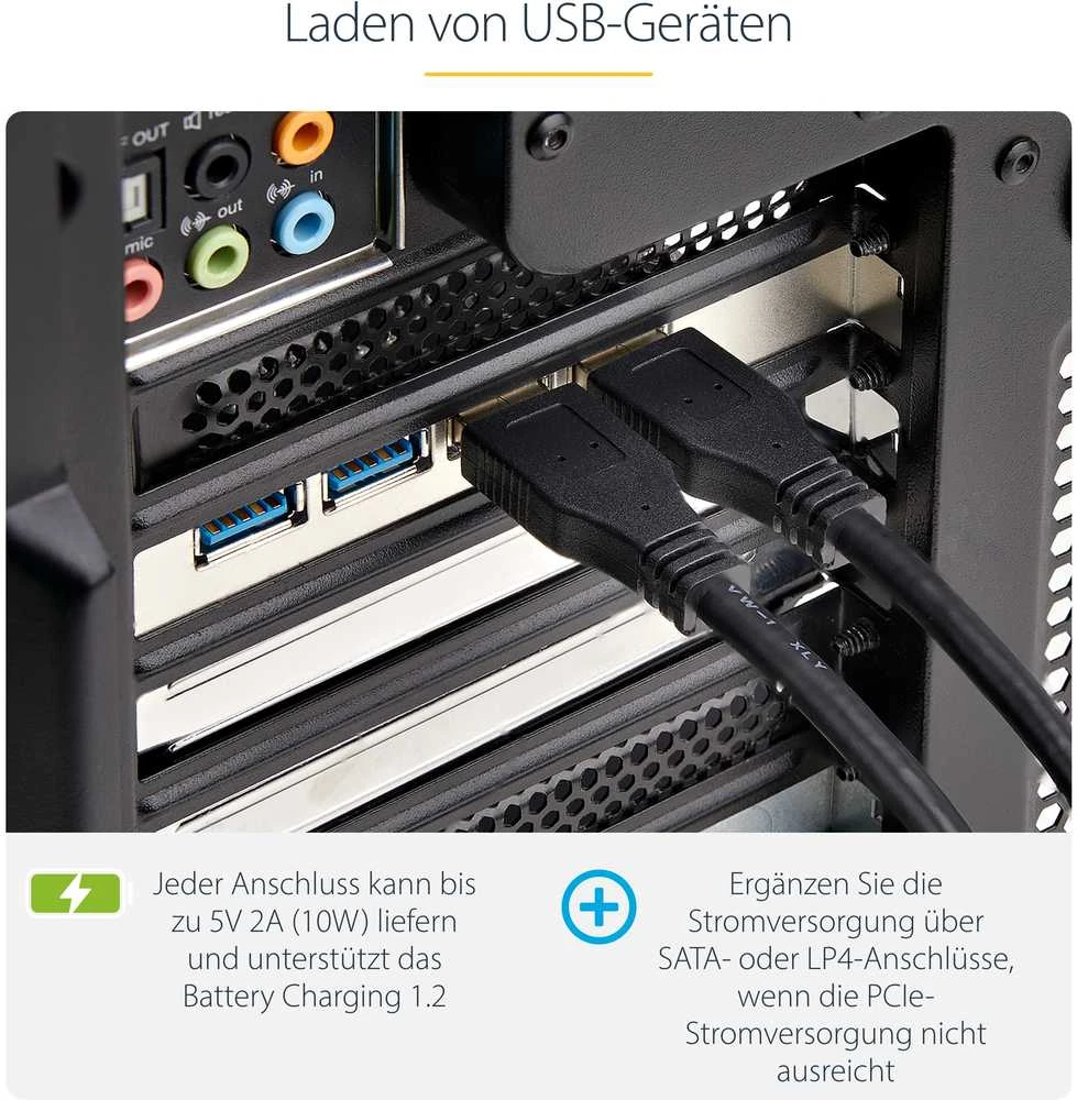StarTech 4 PORT USB-A PCIE KORTELĖ 5GBPS/.