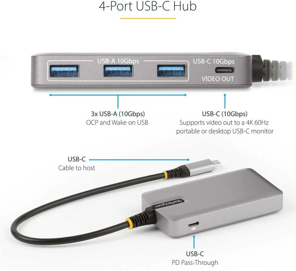 USB ŠAKOTUVAS StarTech StarTech HB31C3A1CDPPD3 šakotuvai ir šakotuvai USB 3.2 Gen 2 (3.1 Gen 2) Type-C 10000 Mbit/s Sidabrinis