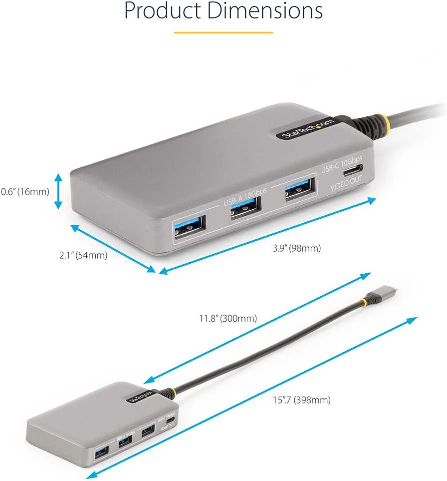 USB ŠAKOTUVAS StarTech StarTech HB31C3A1CDPPD3 šakotuvai ir šakotuvai USB 3.2 Gen 2 (3.1 Gen 2) Type-C 10000 Mbit/s Sidabrinis