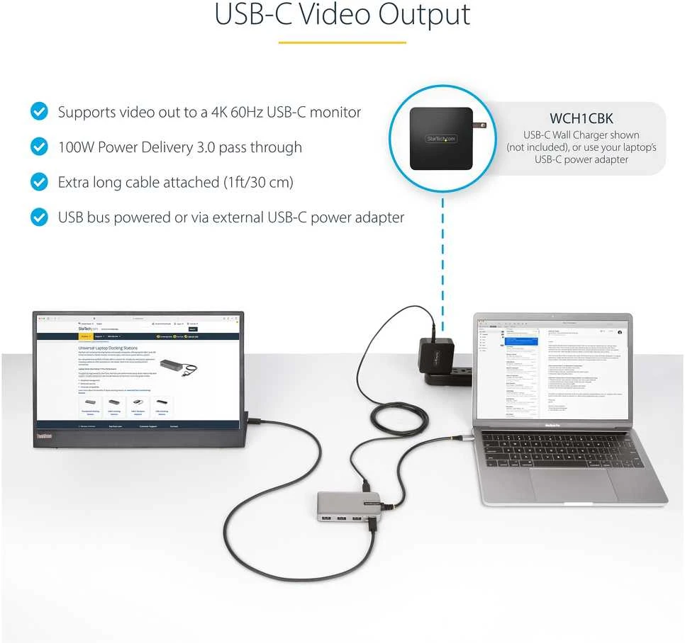 USB-C šakotuvas su 4K vaizdo perdavimo galimybe