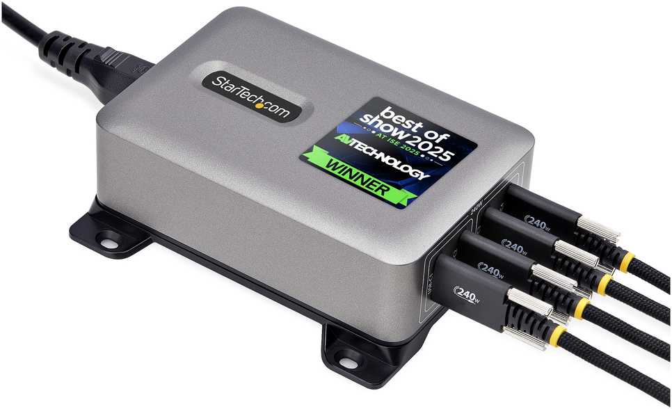 Įkroviklis StarTech USB-C 4 wyjścia 240W (424DUK-USB-C-CHARGER)