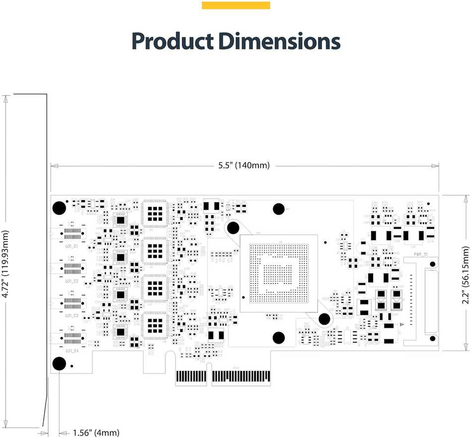 Karta jungiama į tinklą StarTech 4-PORT USB-C 10GB PCIE CARD
