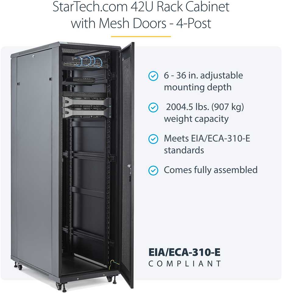 Spinta StarTech StarTech RK4236BKB stojak 42U Stojak wolnostojący Juodas