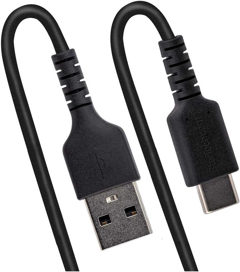 USB kabelis StarTech USB-A - USB-C 0,5 m juodas (R2ACC- 50C- USB- CABLE)