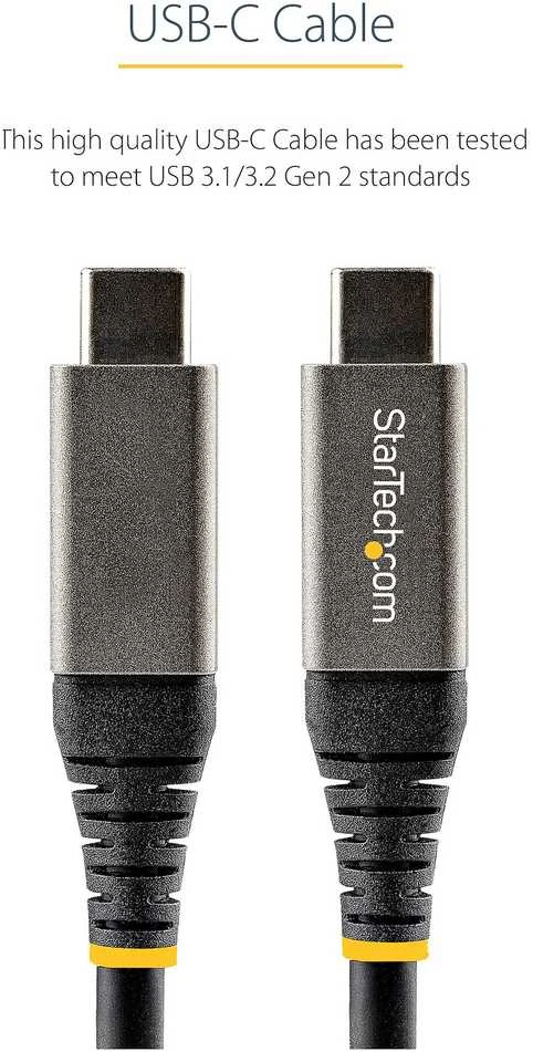 Kabelis USB StarTech USB-C - USB-C 0.5 m Juodas (USB31CCV50CM)