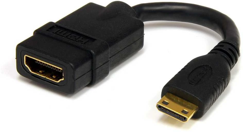 Adapteris AV StarTech HDMI Mini - HDMI juoda (HDACFM5IN)