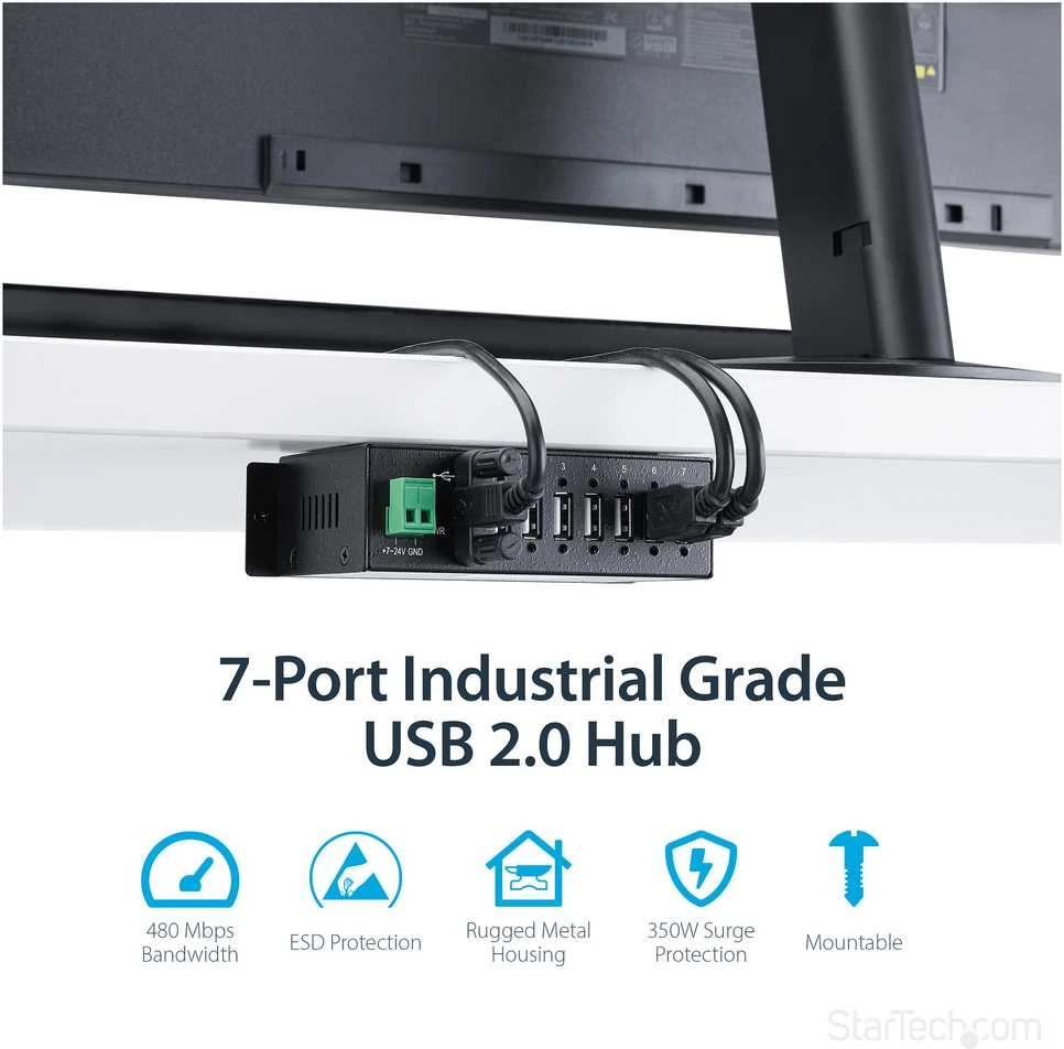 HUB USB StarTech 7x USB-A 2.0 (ST7200USBM)
