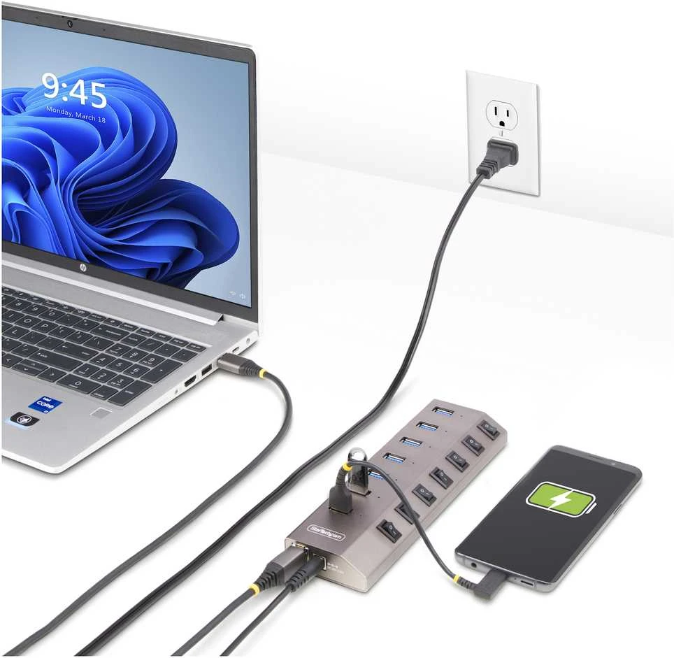 HUB USB StarTech 5G7AIBS 7x USB-A 3.1 Gen1 (5G7AIBS-USB-HUB-EU)