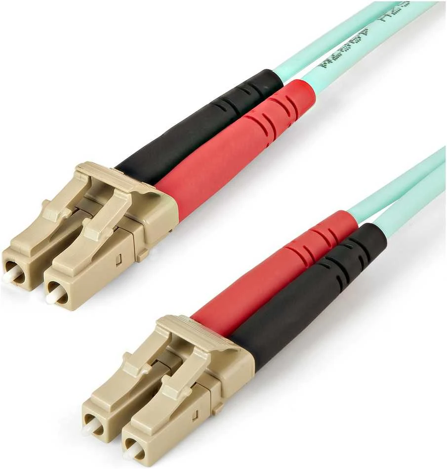 StarTech Kabelis światłowodowy LC/LC OM4 Multimode Duplex 2 m Aqua (450FBLCLC2)