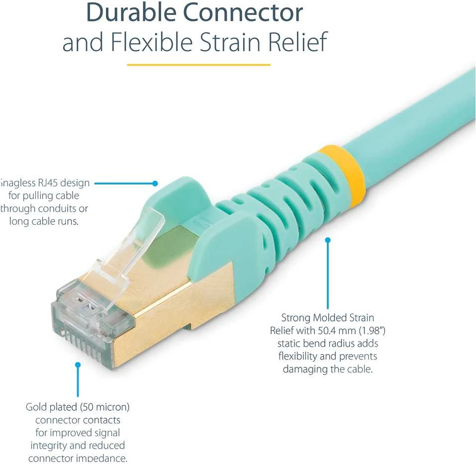 StarTech Patrikas CAT6A, STP, 2m, mėlyna (6ASPAT2MAQ)