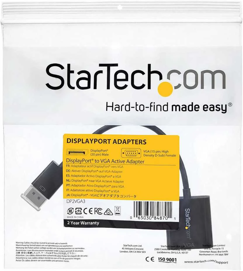 DisplayPort – VGA adapteris Startech DP2VGA3 Juodas