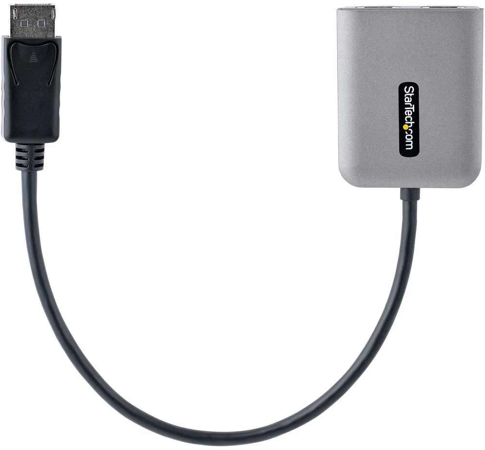 USB adapteris StarTech StarTech .com MST14D122HD kabelio adapteris 0, 3 m DisplayPort 2 x HDMI Juodas, Pilka